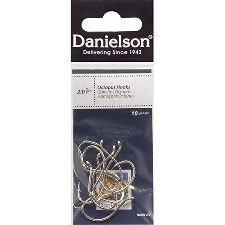 Bear Paw O'Shaughnessy Nickel Nylawire Snelled Hook, Sz 20, 5PK NWOS-2/0